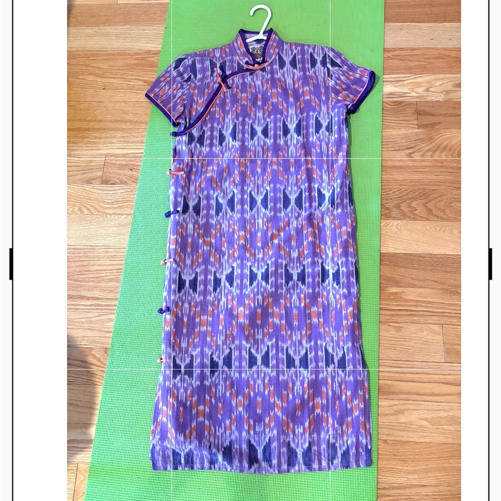 Purple and Orange Patterned Dress
